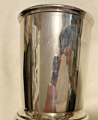 Sterling Silver Julep Cup By Poole 58 Ky Championship 1966