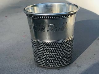 Only A Thimble Full Sterling Silver Jigger Shot Glass By Thomae & Co 36 Grams