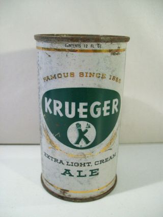 Vintage Krueger Extra Light Cream Ale Flat Top Beer Can 1950 