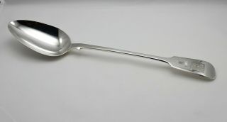 Sterling Silver Stuffing Serving Spoon With British Hallmarks - 11 3/4 " - W/mono