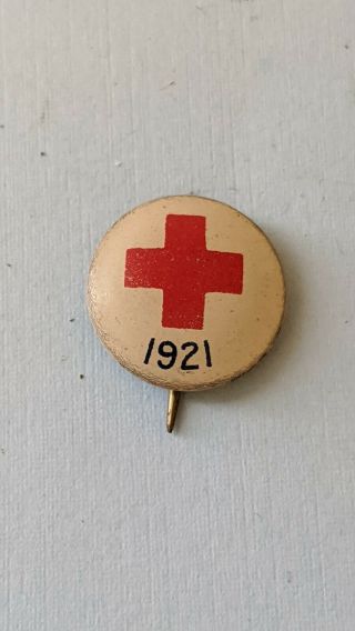 Antique American Red Cross War Button Pin Pinback 1921