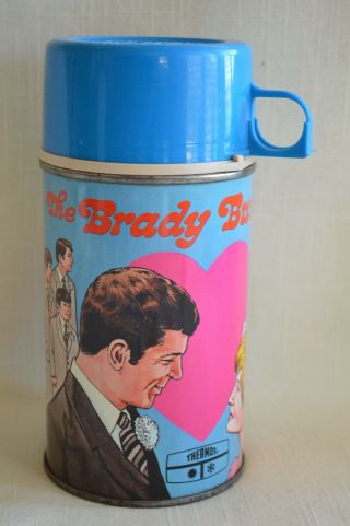 Vintage The Brady Bunch Thermos For Lunchbox 1970 3 Pc No.  2824 Nr