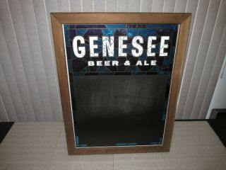 Genesee Beer Ale Sign Chalk Board Menu Stained Glass 20 X 26