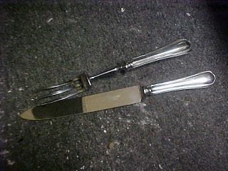 Christofle Silverplate Spatours 9 5/8 " 2 Piece Large Carving Set