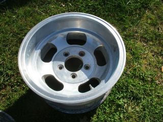 1 14 x 8 Slotted Mag wheel old school Slot Vintage 5 x 4.  75  ET Ansen Chevy 10 2