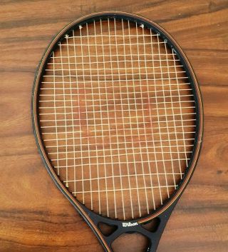 Vintage RARE Wilson Pro Staff 125 Oversize Tennis Racket 4 3/8 with Bag 2
