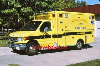 Fire Apparatus Slide,  Ambulance 2418,  Maryville / Il,  1996 Ford / Mccoy - Miller