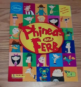 2011 Disney Phineas And Ferb Sticker Album With Stickers