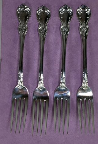 Set Of 4 Towle Old Master 7 - 1/4 " Sterling Silver Dinner Forks Guaranteed