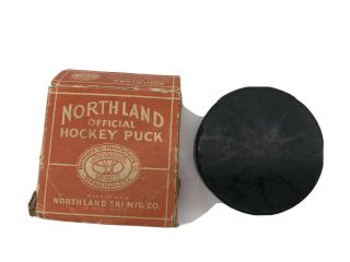 Northland Vintage Official Hockey Puck With Partial Box