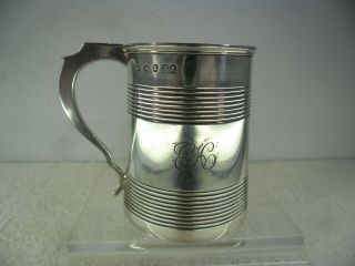 Georgian Solid Silver Christening Mug,  Elizabeth Morley,  London 1809