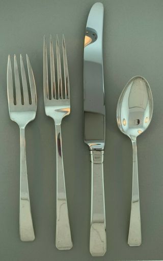 Towle Craftsman Sterling Silver 4 Piece Set - Spoon,  Knife,  Fork,  Salad Fork