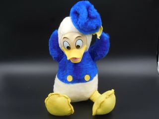 60s Vintage Walt Disney California Stuffed Toys Donald Duck Plush Toy Vinyl Face