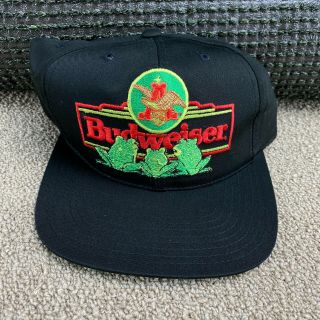 Budweiser Frogs Hat Snapback Cap Bud Light Beer Shirt Anheuser Busch 90s Vtg