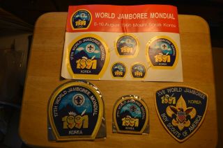 Different Patches 17th World Jamboree Korea Pp,  Bp,  Us Cont Stickers