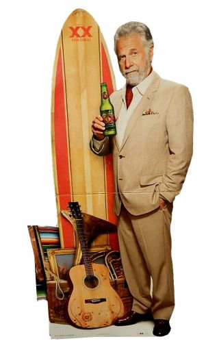 Dos Equis Xx The Most Interesting Man In The World Cardboard Standee Sign 68 "