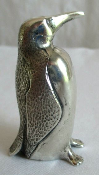 Antique Sterling Silver S Kirk & Son Miniature Penguin Bird Paperweight Figurine