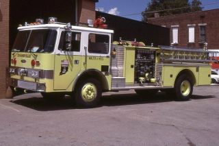 Evansville In Engine 10 1982 Pierce Arrow Pumper - Fire Apparatus Slide