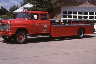Evansville Il 1961 International City Service Truck (red) - Fire Apparatus Slide