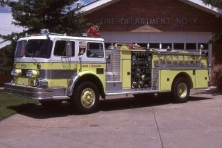 Evansville In Engine 4 1975 Pemfab Pierce Pumper - Fire Apparatus Slide