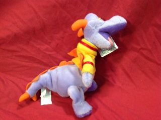 Walt Disney World Figment Purple Dragon Epcot Mascot 10 " Bean Bag Plush W/tags