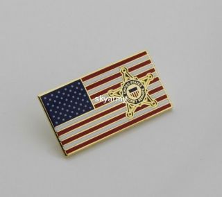 Usss United States Secret Service Lapel Hat Pin American Flag