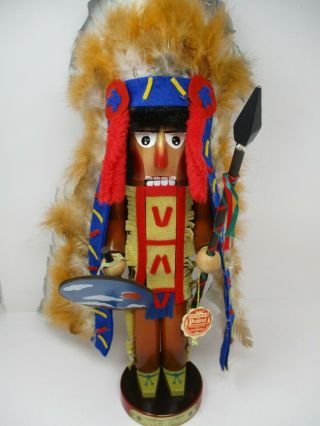 Vintage Steinbach 16 " Nutcracker Chief Sitting Bull