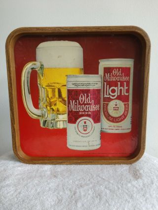 Vintage 1982 Old Milwaukee Beer 11 " Square Advertising Sign
