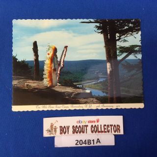 Boy Scout Camp Postcard 1972 Tmr Ten Mile River Scouty Camps 45th Anniversary