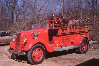 Cecil Pa 1936 Ford Pumper - Fire Apparatus Slide