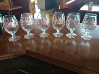 2013 Belgium Limited Edition Artist Series Beer Glass Set Of Six