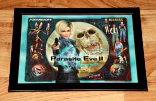 Parasite Eve 2 Old Vintage Sticker Set Playstation 1 Ps1 / Framed / Collectible