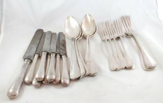 Antique French Silver Plated Cutlery By Christofle X24 A70017