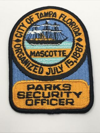 Vintage City Of Tampa Florida Parks Security Officer Patch - Parks Police