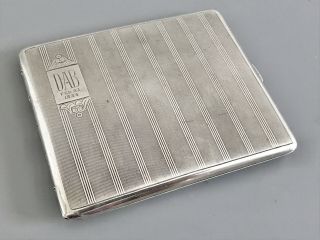 Antique Sterling Silver Cigarette/ Card Case / Hallmarked Birmingham / 110g