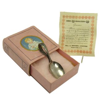 Rogers Silver Plated Baby Spoon - In Presentation Box - 1920 