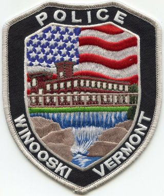 Winooski Vermont Vt Colorful Police Patch