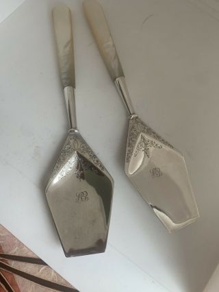 Pair Antique Victorian Silver Aesthetic Taste Jam Preserve Spoons Sheffield 1886