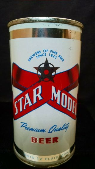 STAR MODEL PREMIUM QUALITY BEER MID 1950 ' S 12OZ FLAT TOP CAN - CHICAGO - 2