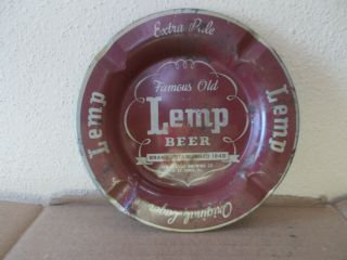 Famous Old Wm J Lemp Beer Brewing Co E St Louis Ill Tin Ashtray Pre Prohibition