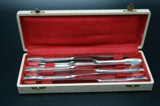 Christofle For Air France Concorde Pattern Cluny 6 Dessert Knives Silverplated