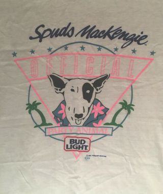 Spuds Mackenzie - Xl - 1987 - Party Animal - Bud Light -