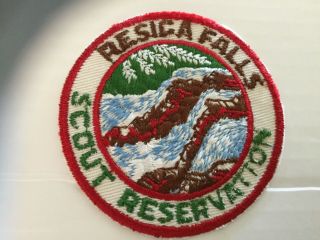 Resica Falls Scout Reservation Older Cut Edge Camp Patch Bd