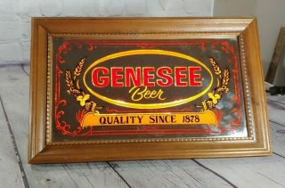 Vintage Genesee Beer Lighted Sign Bar Light 7” X 12”
