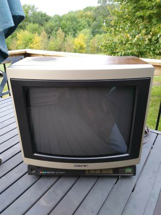 Vintage 1986 Sony Trinitron Kv - 1397r 13 Crt Tv Television Retro