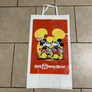 Vtg 1970s Walt Disney World Vinyl Souvenir Shopping Bag Mickey Minnie