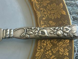 Vine With Pomegranate By Tiffany & Co.  All Sterling Dessert Or Tea Knife,  7 3/8 "