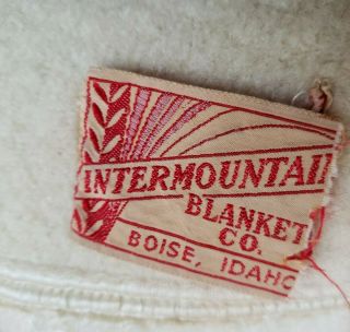 Vintage Hudson Bay Style Wool Blanket Multi Stripe Intermountain Blanket Co.  USA 2