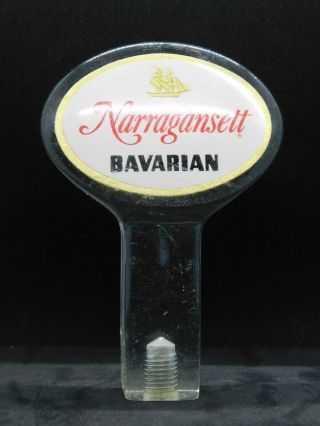 Rare Vintage Narragansett Bavarian Lager Beer Tap Handle Knob 5 " Lucite Acrylic