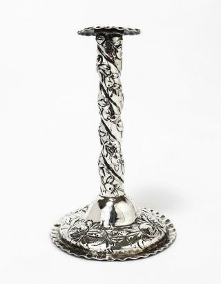 Fine Victorian Sterling Silver Taper Stick London Import 1896